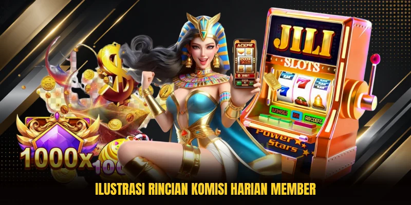 Ilustrasi rincian komisi harian member